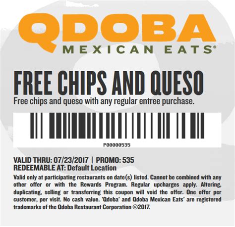 Qdoba codes - QDOBA 2101 N 120th St Omaha, NE offers free WiFi to enjoy while you explore a full menu of classic Mexican entrées, including burritos (and burrito bowls!), quesadillas, nachos and signature flavors such as our craveable, creamy 3-Cheese Queso. And to sweeten the deal, we let you top your dish off with guacamole and queso, at no extra cost. ...